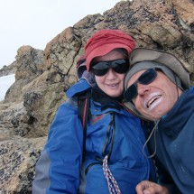 A cosy corner on the summit of the Cerro Charkini, 5392 meters sea level